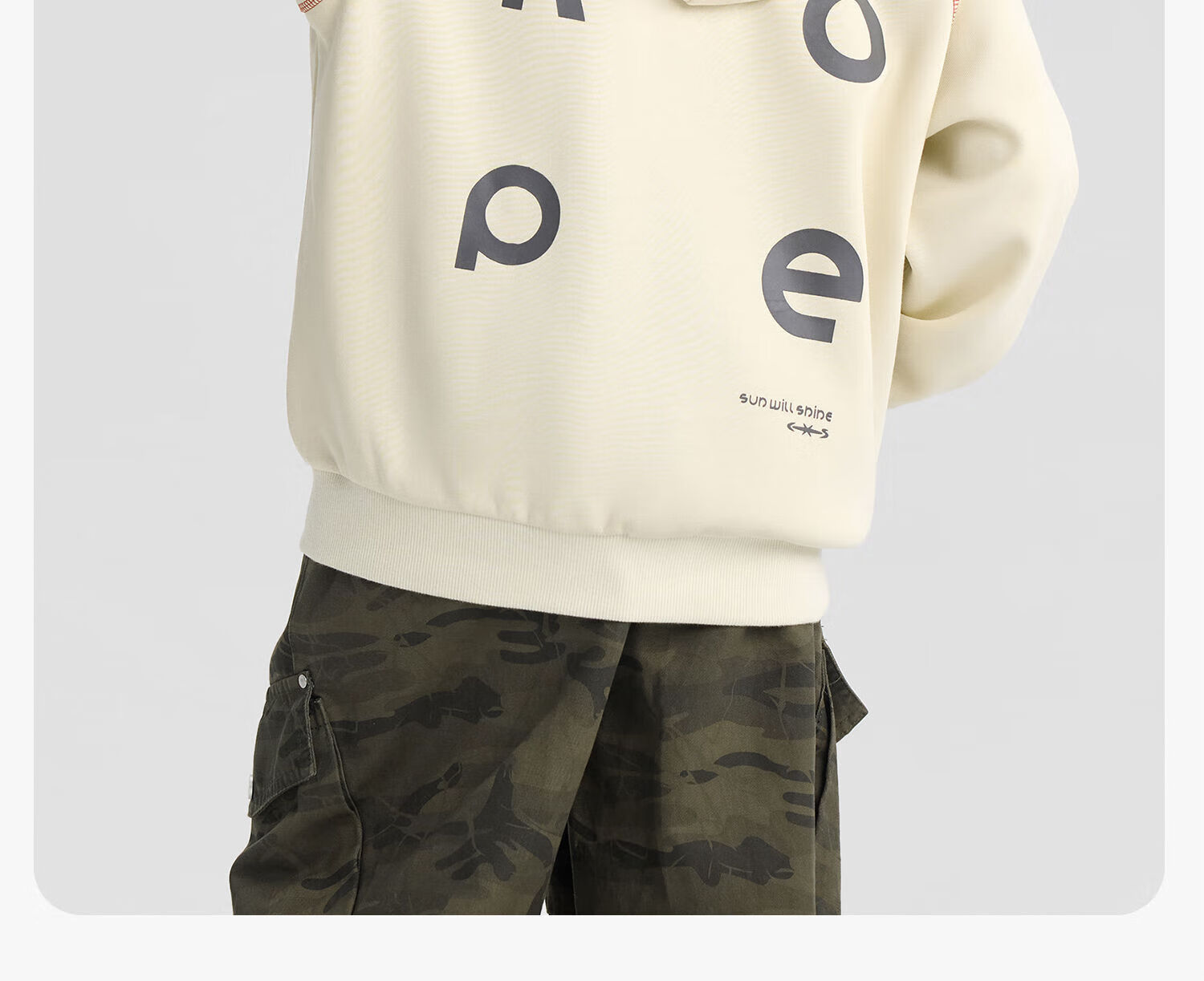 Zuo Xi Kids Children's Sweatshirt 2026 Spring New Boys Jacket Boys Sportswear Top Trendy Light Gray 150 19